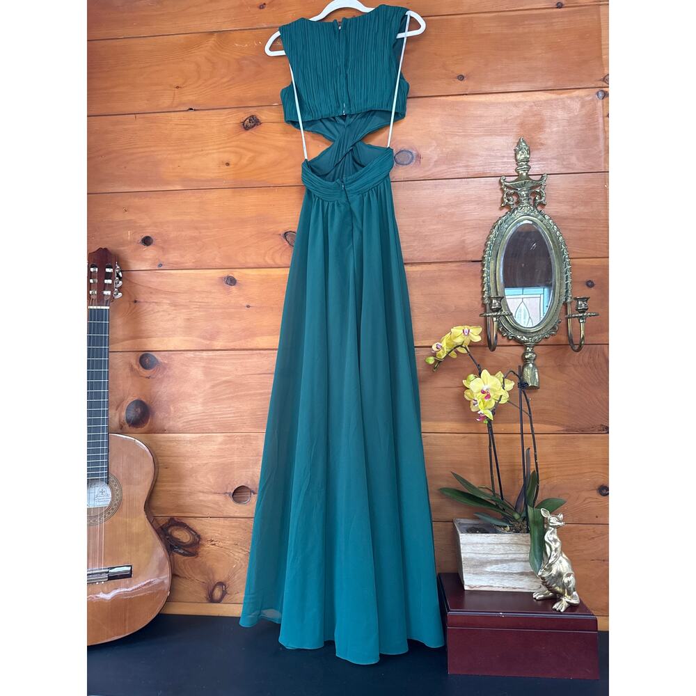 Lulus Vivid Imagination Emerald Green Cutout Maxi Dress Photoshoot Party Small - Picture 3 of 7